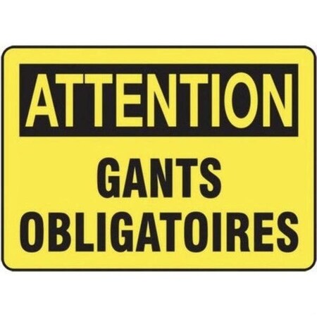 Accuform FRENCH OSHA ATTENTION SAFETY SIGN FRMPPE407VP FRMPPE407VP